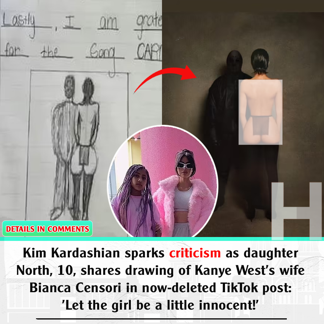 Kim Kardashian sparks criticism as daughter North, 10, shares drawing ...