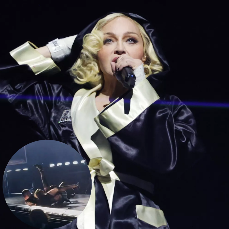Madonna Falls Backward Onstage After Dancer Mishap (and Handles It Like