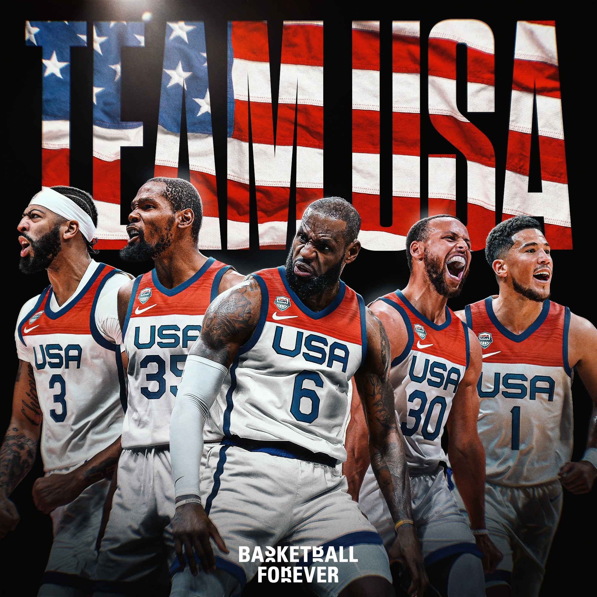 NBA Superstars LeBron, Steph, and Durant Lead StarStudded Team USA