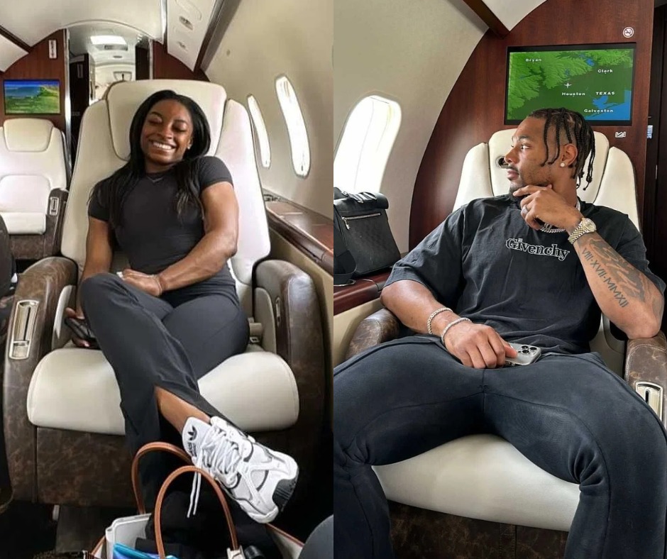 LUCKY GIRL Simone Biles shares glimpses of her private jet trip that