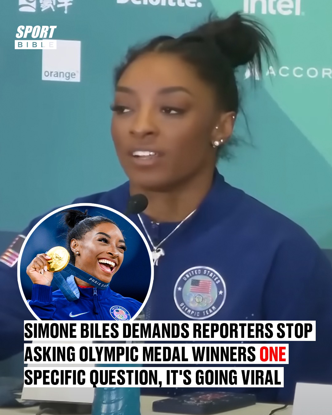 Simone Biles demands reporters stop asking Olympic medal winners one