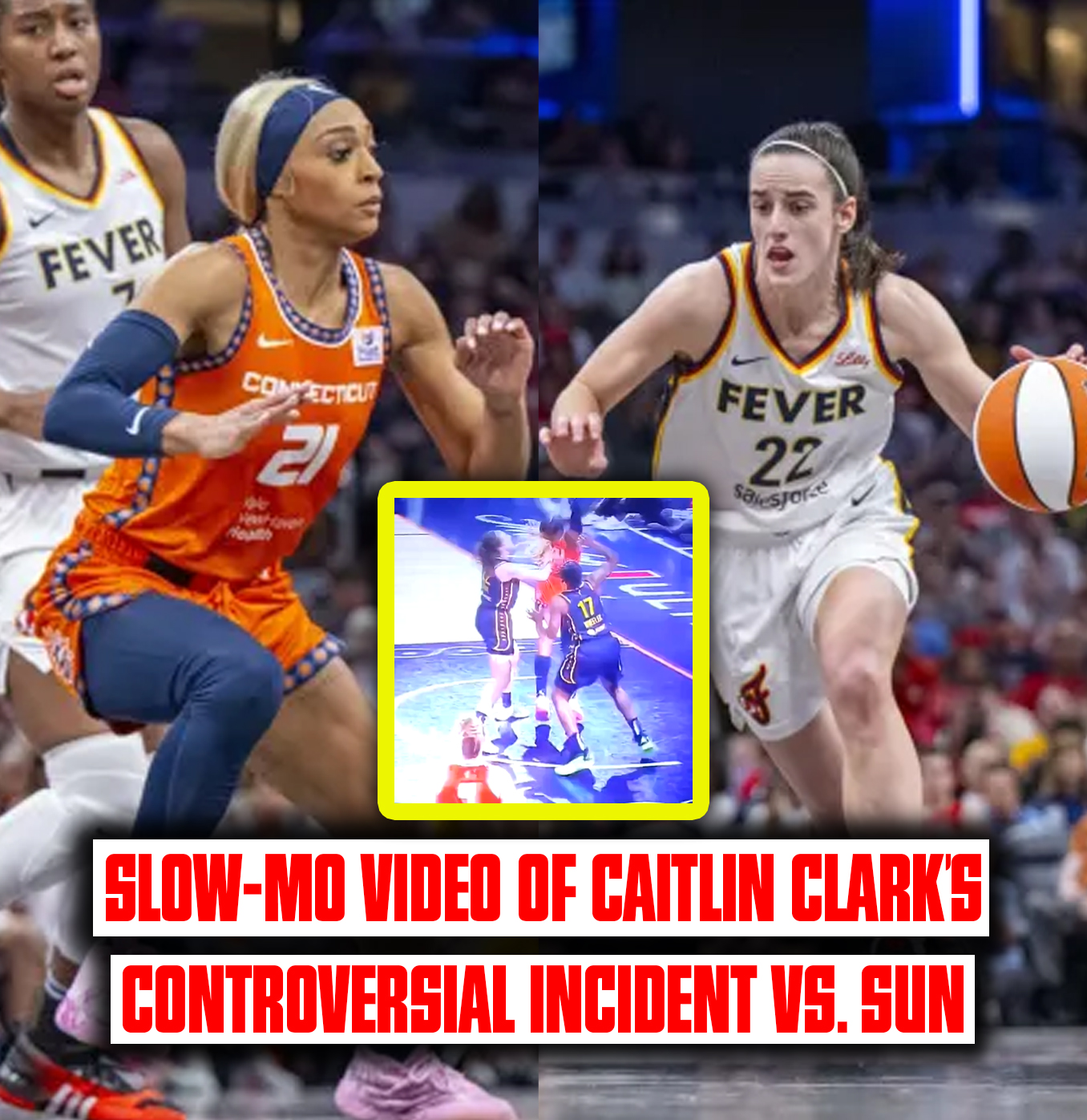 SlowMo Video of Caitlin Clark's Controversial Incident vs. Sun Has